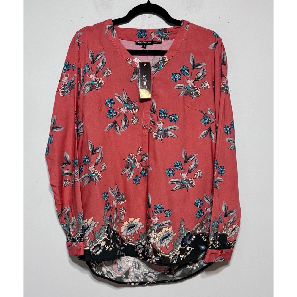 NWT Tolani Bohemian Chic Blouse Women's Small Floral Modal Vacationcore Romantic